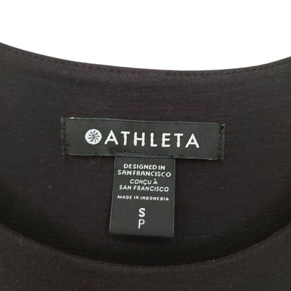 Athleta Santorini Thera Dress Womens Small Black Lightweight Athleisure Travel - Picture 8 of 11